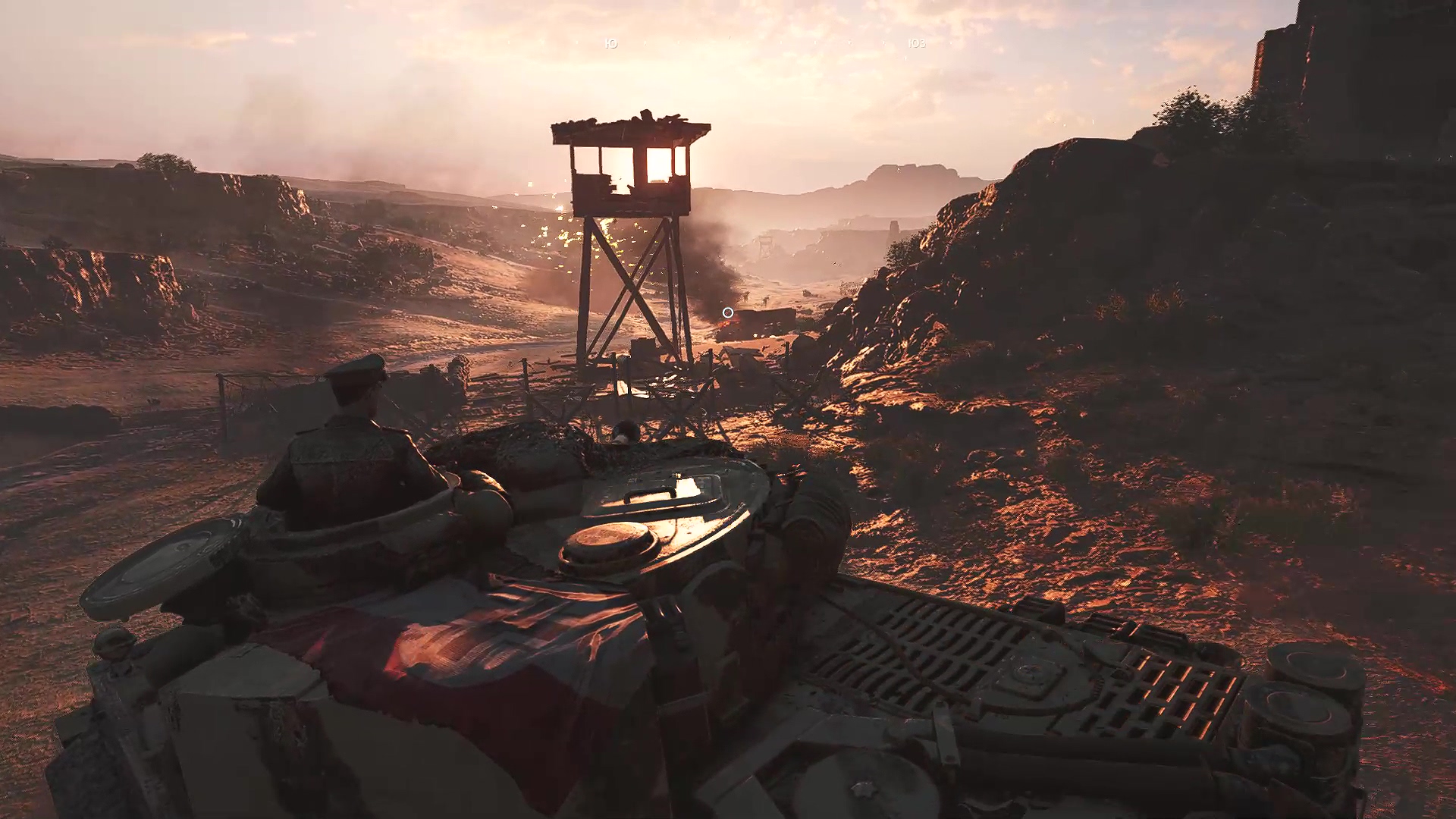 Танк на открытой местности в Battlefield V