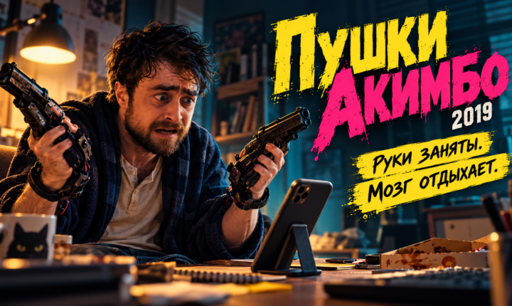 Авторская обложка Пушки Акимбо, фильм 2019 года