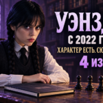 Уэнздей (с 2022 года): характер есть, сюжет хромает Авторская иллюстрация к рецензии на Уэнздей