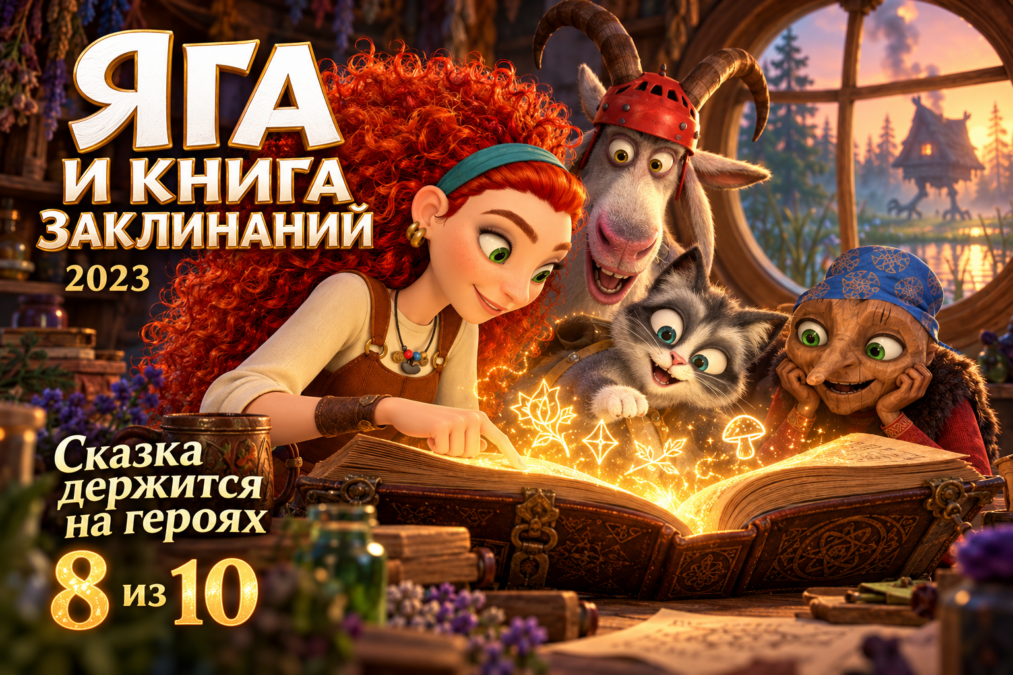 Авторская иллюстрация к рецензии на Яга и книга заклинаний