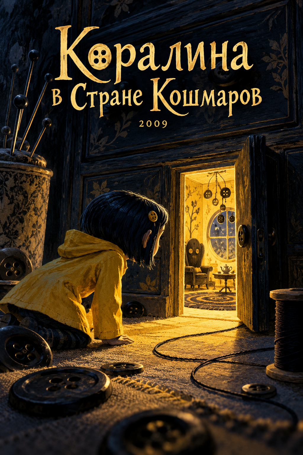 Коралина в Стране Кошмаров, 2009: оригинальный иллюстрированный постер